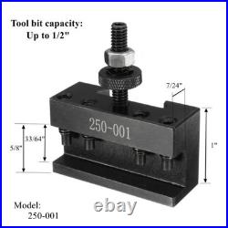 0XA Wedge Type Quick Change Tool Post Set For Mini Lathe 6-9 SWING Steel Mat