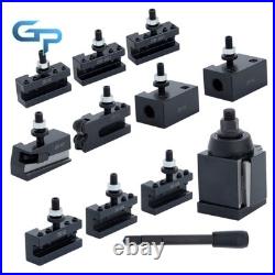 11Pc AXA Wedge Type Quick Change Tool Post 250-111 Set for 6-12 Lathe Steel