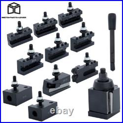 11Pcs AXA 250-111 6 12 Lathe Steel Wedge Type Quick Change Tool Post Set