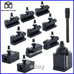 11Pcs AXA 250-111 6 12 Lathe Steel Wedge Type Quick Change Tool Post Set