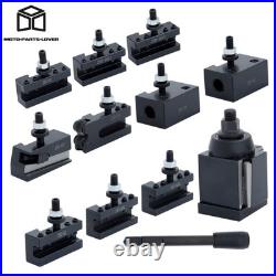 11Pcs AXA 250-111 6 12 Lathe Steel Wedge Type Quick Change Tool Post Set
