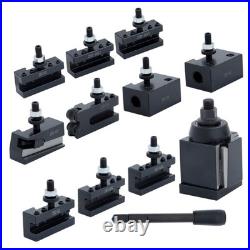 11Pcs AXA 250-111 Wedge Type Quick Change Tool Post Set for 6 12 Lathe Steel