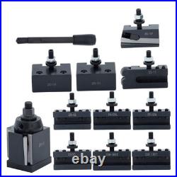 11Pcs AXA 250-111 Wedge Type Quick Change Tool Post Set for 6 12 Lathe Steel