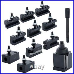 11Pcs AXA Wedge Type Quick Change Tool Post 250-111 Set for 6 12 Lathe Steel