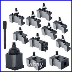 11Pcs AXA Wedge Type Quick Change Tool Post 250-111 Set for 6 12 Lathe Steel