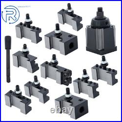 11Pcs AXA Wedge Type Quick Change Tool Post 250-111 Set for Lathe Steel 6 12 11Pcs AXA Wedge Type Quick Change Tool Post 250-111 Set for Lathe Steel 6 12
