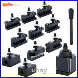 11 Pack AXA 250-111 6-12 Lathe Steel Wedge Type Quick Change Tool Post Set