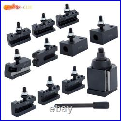 11 Pcs AXA 250-111 6 12 Lathe Steel Wedge Type Quick Change Tool Post Set
