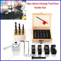 19X Quick Change Tool Mini Post Holder Set Lathe Bar Boring CNC Holder Turning U