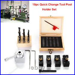 19X Quick Change Tool Mini Post Holder Set Lathe Bar Boring CNC Holder Turning U