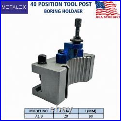 40 Position Quick Change Tool Post A1 Multifix Size With AD2090 AB2090 Holder US