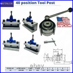 40 Position Quick Change Tool Post A1 Multifix Size With AD2090 AB2090 Holder US