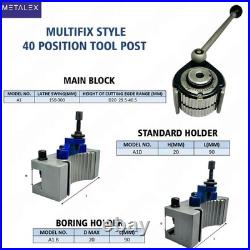 40 Position Quick Change Tool Post A1 Multifix Size With AD2090 AB2090 Holder US
