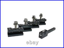 4PC Lathe Tool Holder Set for Quick Change Tool Post + 1PC Burnishing Tool Smo