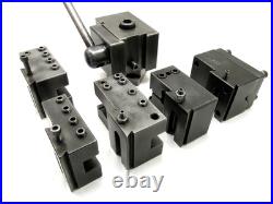 4-D-M MACHINE #200 SERIES QUICK-CHANGE TOOL POST with 5 HOLDERS