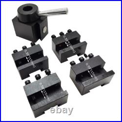 5Pcs High Precision Wedge Type Quick Change Tool Post Holder Set For Lathe 0.59