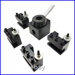 5 Pcs 0.59 Wedge Type Quick Change Tool Post Set for Lathe with a Storage Box 5 Pcs 0.59 Wedge Type Quick Change Tool Post Set for Lathe with a Storage Box