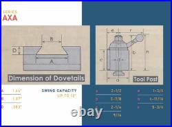6-12 WEDGE TYPE Quick Change Tool Post Set 100 AXA Lathe