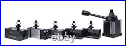 6 Pc Wedge Type Quick Change Tool Post Set for Lathe Swing 6-12 Inches 6 Pc Wedge Type Quick Change Tool Post Set for Lathe Swing 6-12 Inches