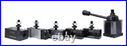 6 Pc Wedge Type Quick Change Tool Post Set for Lathe Swing 6-12 Inches