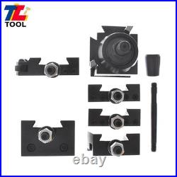 6-Pcs Swing Dia 12 AXA Size 250-111 Wedge Type Quick Change Tool Post Set
