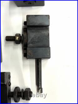 6-Piece BXA 200 Series Quick Change Lathe Tool Holder Lot (2) Drill Chucks