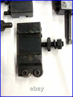 6-Piece BXA 200 Series Quick Change Lathe Tool Holder Lot (2) Drill Chucks