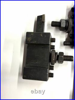 6-Piece BXA 200 Series Quick Change Lathe Tool Holder Lot (2) Drill Chucks