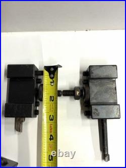 6-Piece BXA 200 Series Quick Change Lathe Tool Holder Lot (2) Drill Chucks