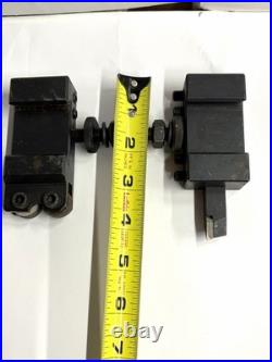 6-Piece BXA 200 Series Quick Change Lathe Tool Holder Lot (2) Drill Chucks