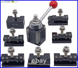 8 PCS Wedge Type AXA Quick Change Tool Post with Tool Holders for Lathe Swing Di