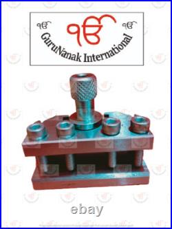 9 PCS Set T37 Quick-Change Tool post, 6 Standard, 1 Vee, 1 Parting holder, GI