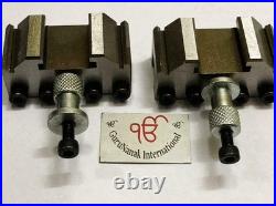 9 PCS Set T37 Quick-Change Tool post, 6 Standard, 1 Vee, 1 Parting holder, GI