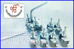 9 PCS T37 Quick-Change Tool post Set -6 Standard, 1 Vee, 1 Parting Holders -H. Q