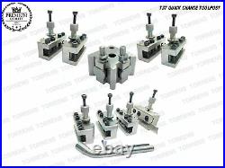 9 Pcs Set T37 Quick-Change Tool post With 6 Standard, 1 Vee, 1 Parting holders.pk