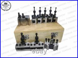 9 Pieces Set T37 Quick-Change Tool post With 6 Standard, 1 Vee, 1 Parting holders 9 Pieces Set T37 Quick-Change Tool post With 6 Standard, 1 Vee, 1 Parting holders