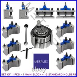 A1 40Position Quick Change Tool Post 11 pc For 150-300mm Lathe 6-12 Multifix A