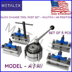 A1 40Position Quick Change Tool Post Kit For 150-300mm Lathe 6-12 Multifix A