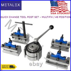 A1 40Position Quick Change Tool Post Kit For 150-300mm Lathe 6-12 Multifix A
