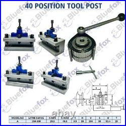 A1 40Position Quick Change Tool Post Kit For 150-300mm Lathe Multifix A Wooden