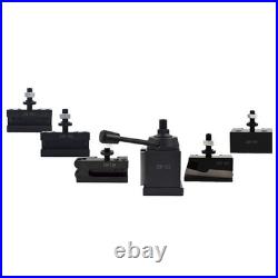 AXA 250-111 Wedge 6Pcs Type Quick Change Tool Post Holder Set For Lathe 12inch