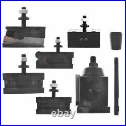 AXA 250-111 Wedge Type Quick Change Tool Post Holder Set For Lathe 6- 12 6Pcs
