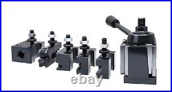 AXA 6 Pc Wedge Type Quick Change Tool Post Set, for Lathe Swing 6-12 Inches AXA 6 Pc Wedge Type Quick Change Tool Post Set, for Lathe Swing 6-12 Inches