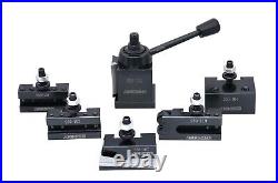 AXA 6 Pc Wedge Type Quick Change Tool Post Set, for Lathe Swing 6-12 Inches AXA 6 Pc Wedge Type Quick Change Tool Post Set, for Lathe Swing 6-12 Inches