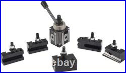 AXA Size 250-100 Set Piston Type Quick Change Tool Post Set for Lathe 6-12