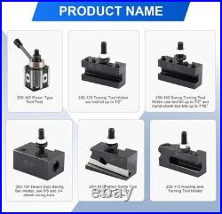 AXA Size 250-100 Set Piston Type Quick Change Tool Post Set for Lathe 6-12 AXA Size 250-100 Set Piston Type Quick Change Tool Post Set for Lathe 6-12