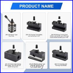 AXA Size 250-100 Set Piston Type Quick Change Tool Post Set for Lathe 6- 12 USA