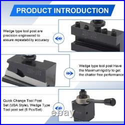 AXA Size 250-100 Set Piston Type Quick Change Tool Post Set for Lathe 6- 12 USA
