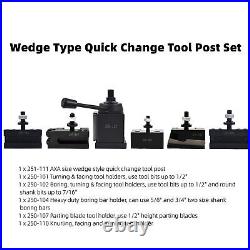 AXA Tool Post Set 250-111 Wedge Type Quick Change Tool Post Set 12 Inch Swing