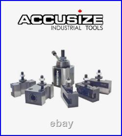 Accusize 0251-0222 Quick Change Tool Post Set BXA 6Pc for 10-15 Lathe USA Style